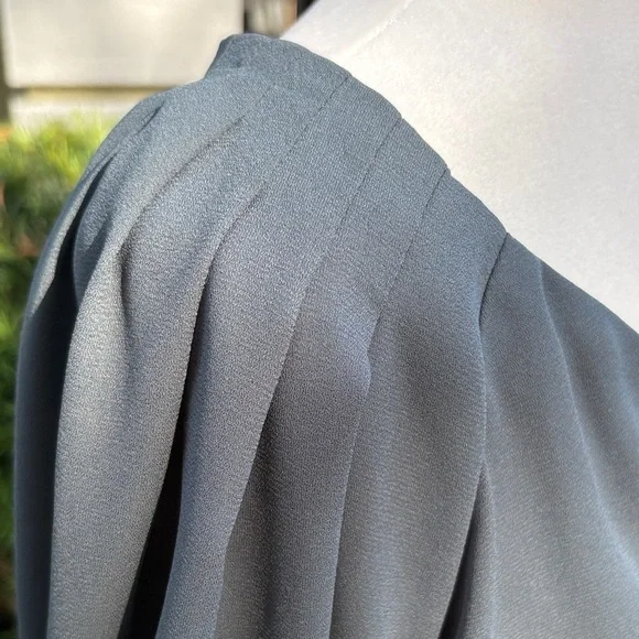 LC Lauren Conrad Elegant Gray Button-Up Blouse - Picture 6 of 7